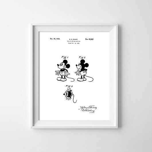 Plakat MICKEY MOUSE PATENT muybien