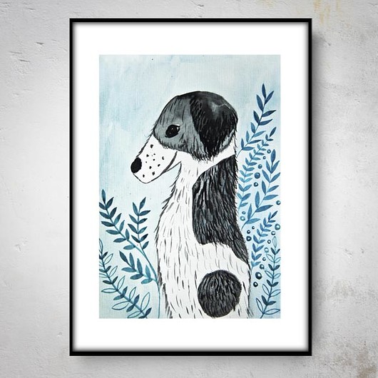BORDER COLLIE plakat 50x70cm muamua design
