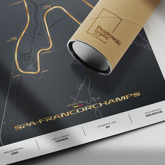 plakaty Plakat Tory wyścigowe - Spa Francorchamps
