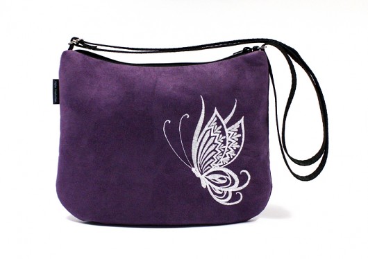 white butterfly on violet RękaProduction