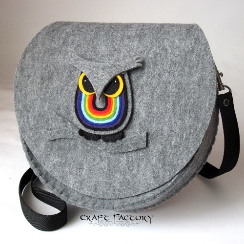 Owlastic Rainbow - okrągła listonoszka Craft Factory