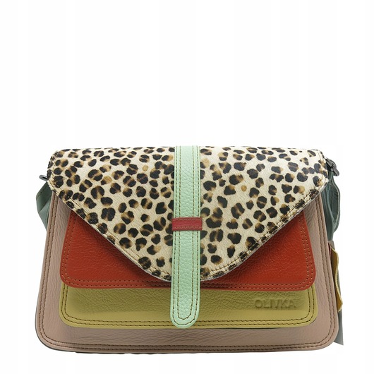 torby na ramię Torebka damska klasyczna elegancka skórzana na ramię pasek OLIVKA