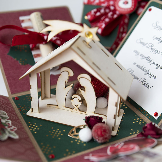 Boże Narodzenie - inne Świąteczne pudełeczko na prezent box na pieniądze