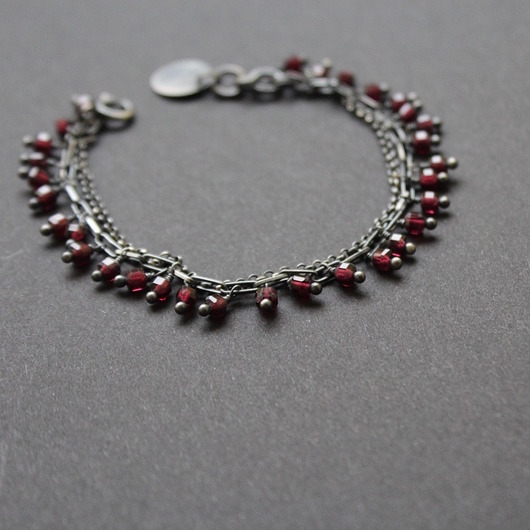 bransoletki z kamieni naturalnych Bransoletka Granatka