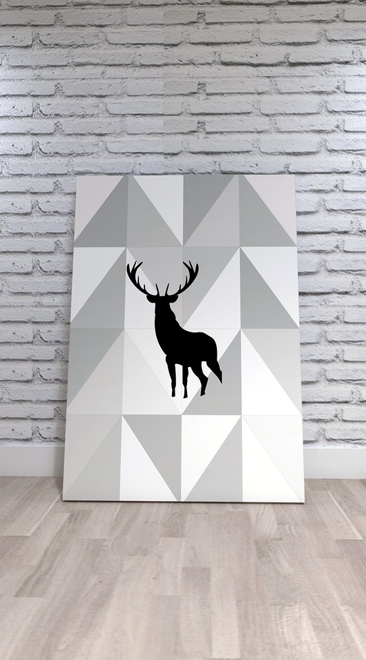 PLAKAT TRIANGLE geometry  Interior Design Olga Robak