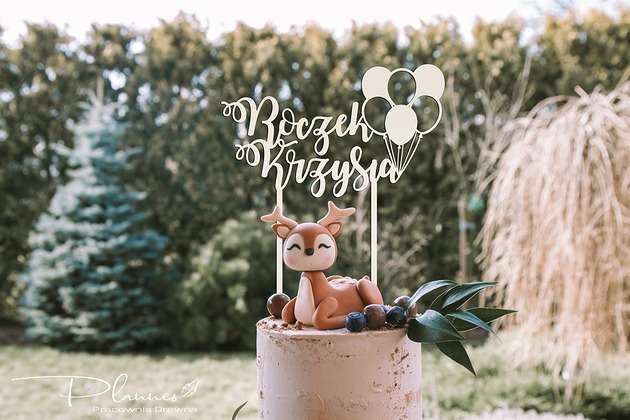 Toper Topper na tort roczek urodziny balony Planneo