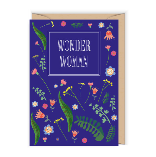 kartki okolicznościowe - wydruki Kartka dla przyjaciółki z napisem Wonder Woman