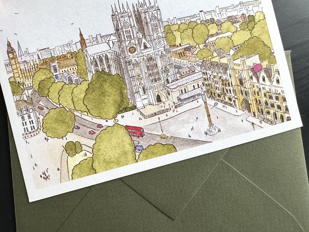 kartki okolicznościowe - wydruki Kartka składana 'Westminster Abbey'