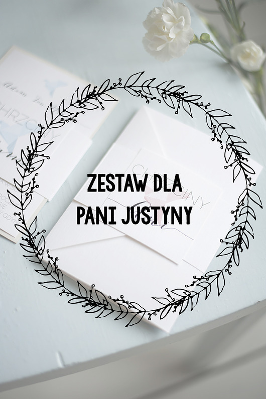 Dla Pani JUSTYNY! Zaproszenia ORIGAMI II Papel