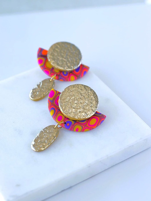 kolczyki z masy plastycznej Oryginalne kolczyki SOLE true colors