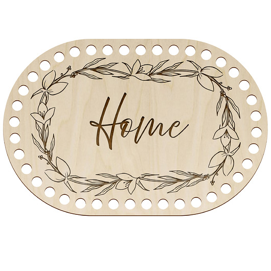 makramy Kosz Mojżesza 16x24cm Baza DNO Podstawa ze Sklejki do Koszyka Szydełkowania