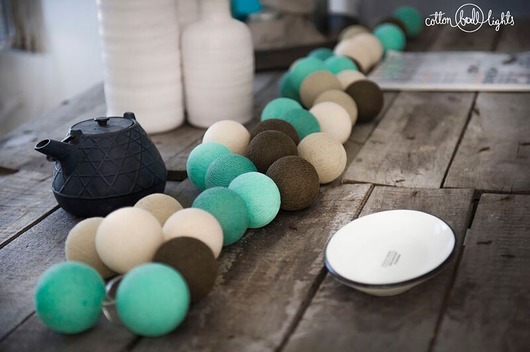 Lampki Cotton Ball Peppermint & chocolate 10 kul qule