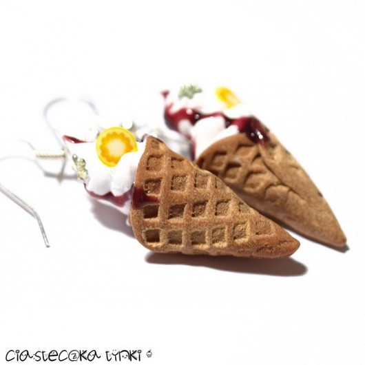 kolczyki lody włoskie ciasteczkatynki