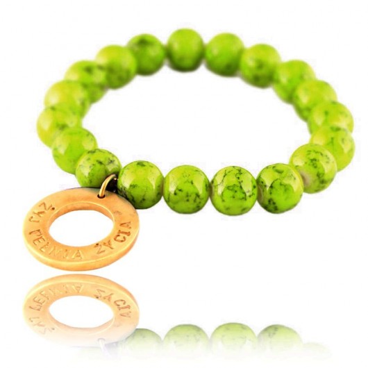 Circle 24 brass - balls 10 mm - j zieleń SHEandHE