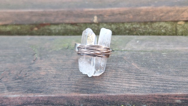 pierścionki - różne Bryłki lodu - pierścionek regulowany