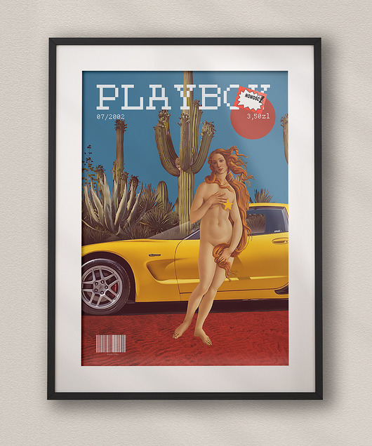 plakaty Plakat Kolaż - Venus Playboy - Dekoracja do salonu, pokoju, biura