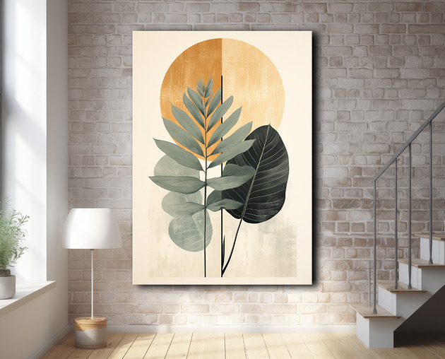 plakaty Tropikalne liście - Plakat - Loft, Minimalizm