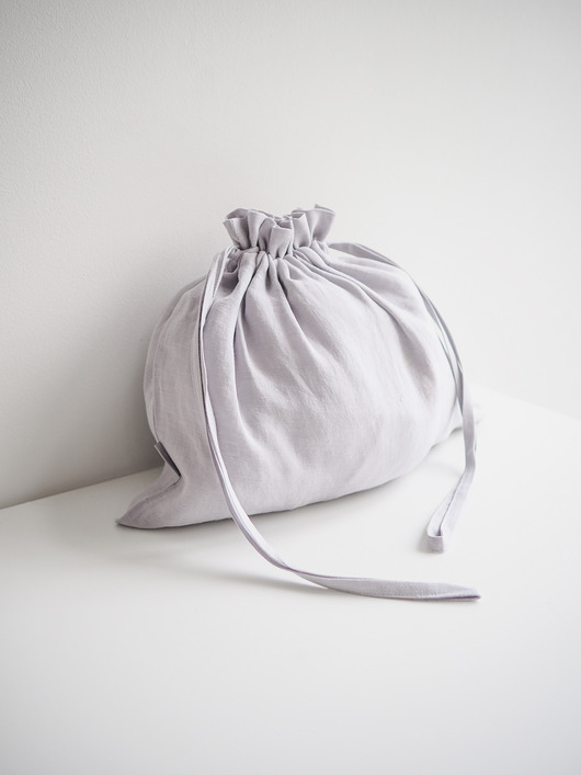 woreczki wielorazowe Lniany woreczek LIGHT GRAY