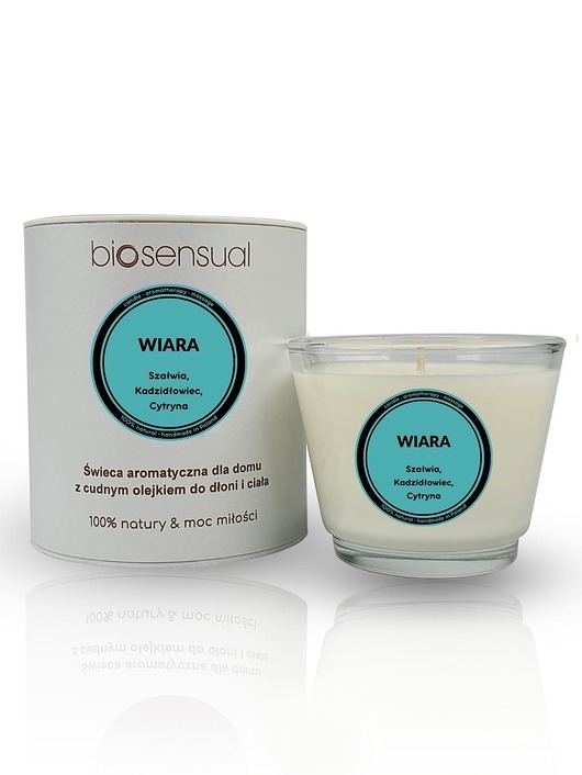 świece zapachowe Świeca do masażu i aromaterapii WIARA 80g