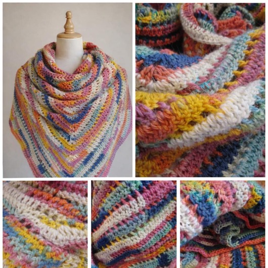 szale damskie Kolorowa pełna życia chusta 195/180