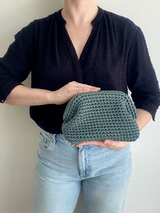 torby na ramię Torebka szydełkowa Amelie  z podszewką - handmade premium