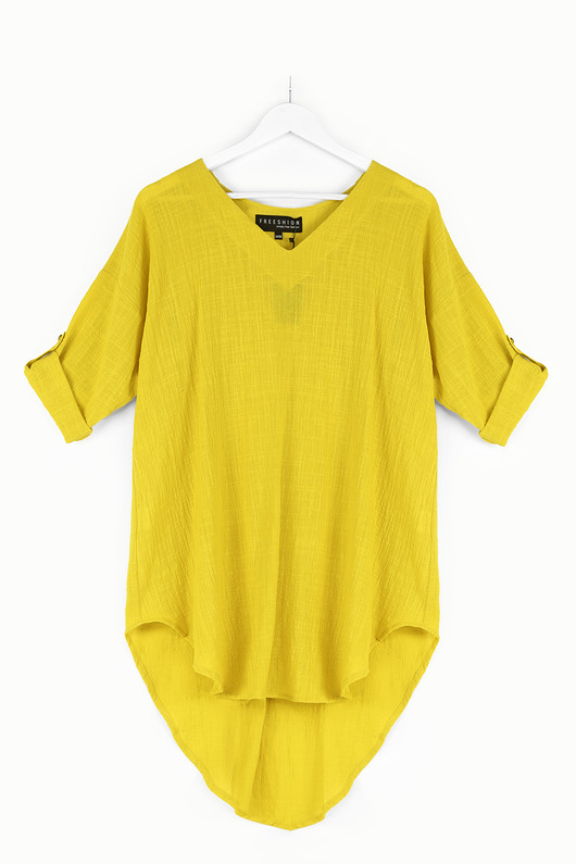 Letnia tunika oversize Stefania żółta Freeshion