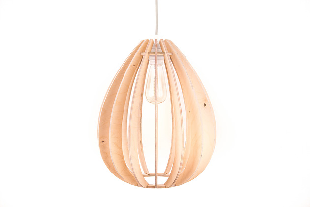 Lampa do salonu z drewna ZE SKLEJKI Abażur PLAFON smxdsgn