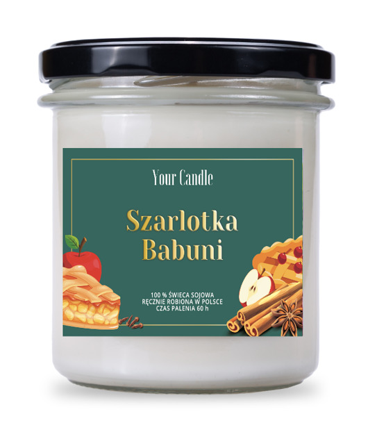 świece zapachowe Świeca zapachowa sojowa Szarlotka Babuni 300 ml - Your Candle