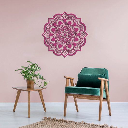 dekoracje - na ścianę DEKORACYJNY PANEL AŻUROWY, MANDALA, KWIAT, DEKORACJA ŚCIENNA 3D, ORNAMENT,60 