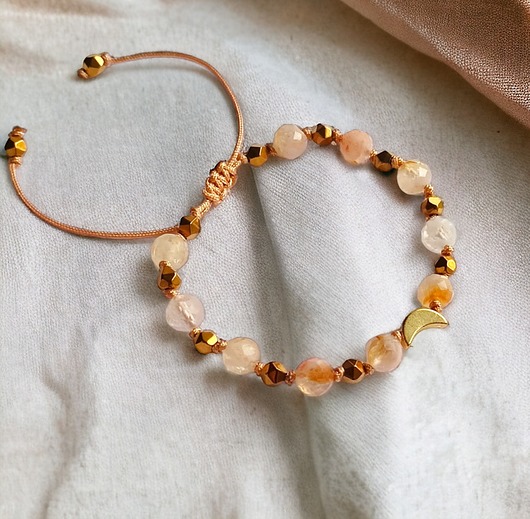bransoletki z kamieni naturalnych DOBROBYT - cytryn, lunula - AMULET
