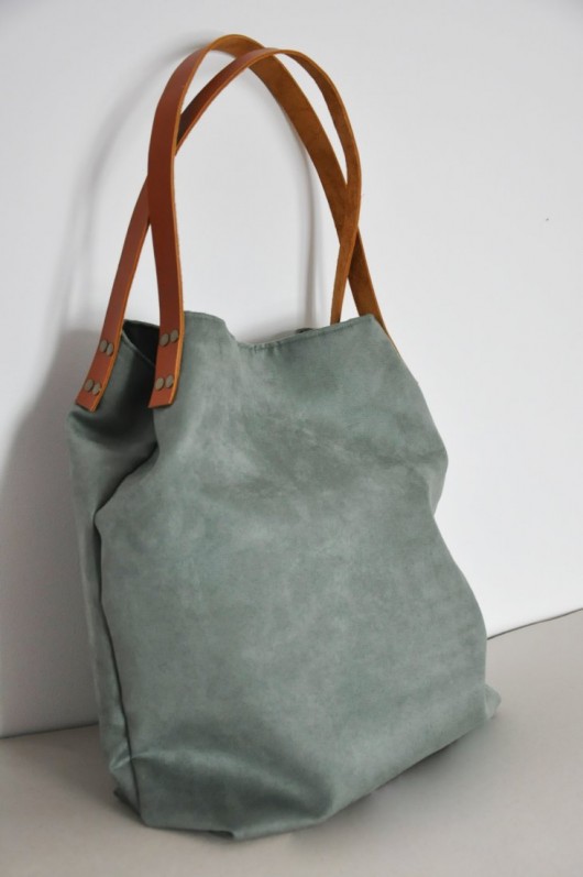 Torba tote XXL - pastelowa zieleń PRACOWNIA 166