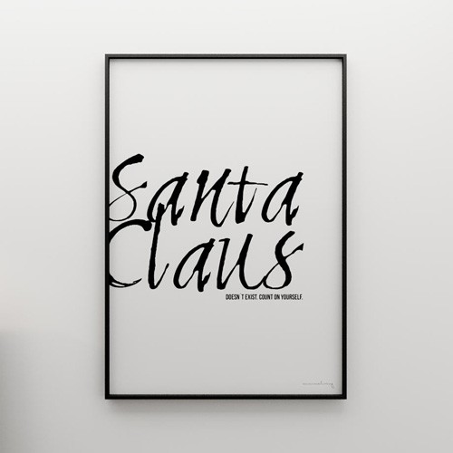 SANTA CLAUS - grafika 100x70 MINIMALLIVING