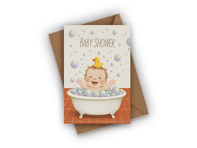 kartki okolicznościowe - wydruki Kartka z okazji narodzin dziecka- Baby Shower
