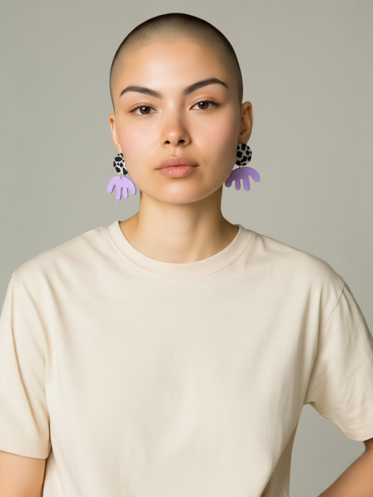 kolczyki z masy plastycznej Kolczyki Pierrot