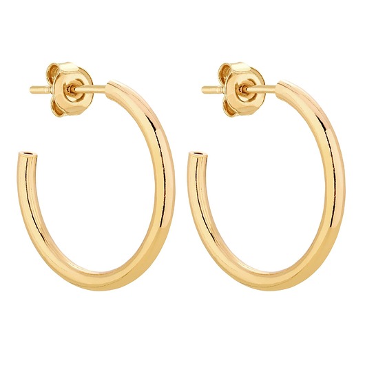 kolczyki pozłacane Złote półokrągłe kolczyki XL