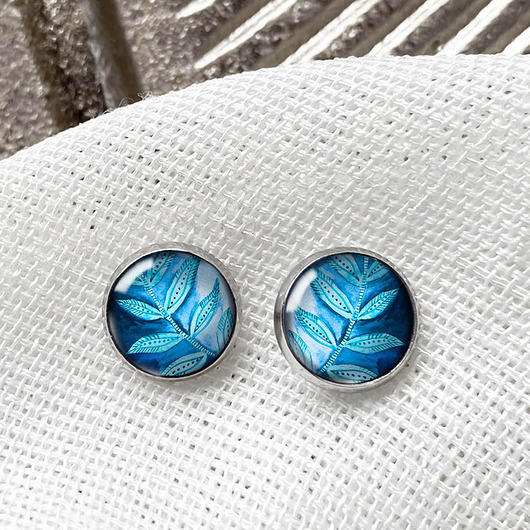 kolczyki szklane NIGHT TREE kolczyki wkrętki