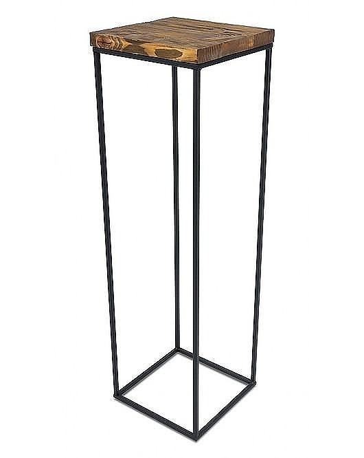 Kwietnik Metalowy z Drewnem 80 cm MIA home