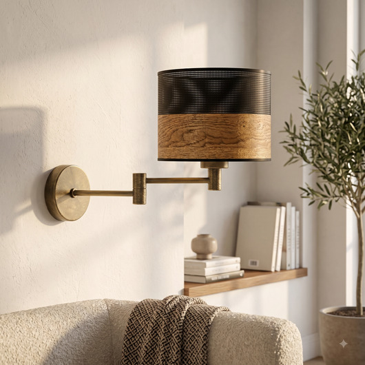 kinkiety Czarny kinkiet do czytania w sypialni BRAGE DUAL