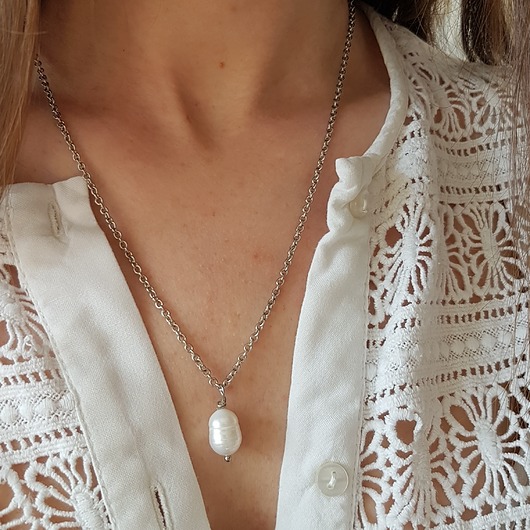 łańcuszek z perłą LEI handmade 
