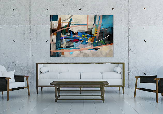 obrazy OBRAZ NA PŁÓTNIE - 120x80cm - ABSTRAKCJA