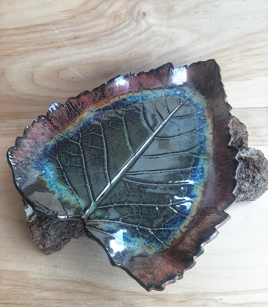 patery i talerze Ceramiczna patera liść mix