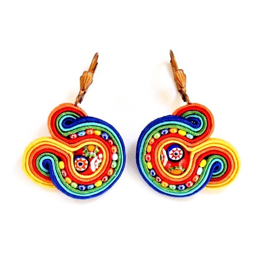 kolczyki soutache Sutaszowe kolczyki BOHO