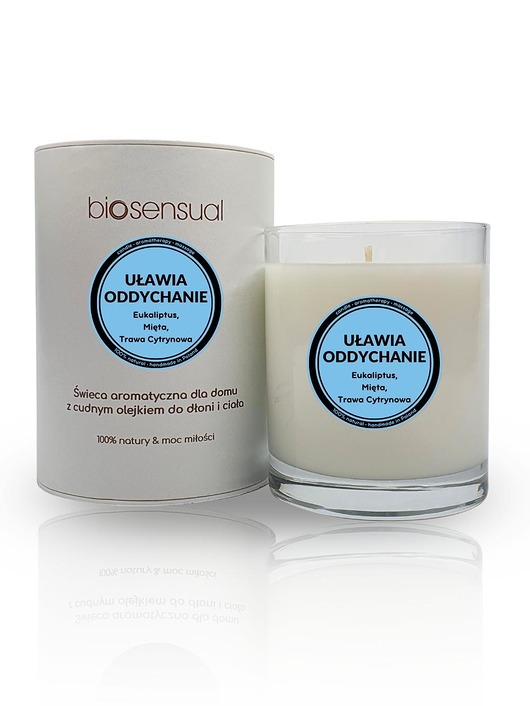 świece zapachowe Świeca do masażu i aromaterapii UŁATWIA ODDYCHANIE 200g