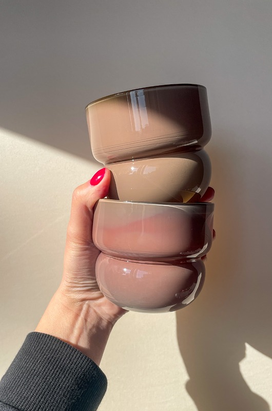 szklanki i kieliszki Zestaw Szklanek  RUNO - 2 SZTUKI (latte) 220ml