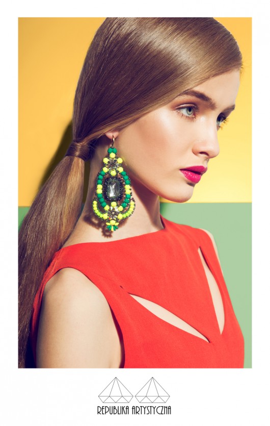 Circles and lines- neon  Republika jewelry