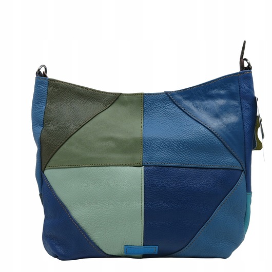 torby na ramię Torebka damska klasyczna skórzana na ramię oryginalna szeroki pasek OLIVKA