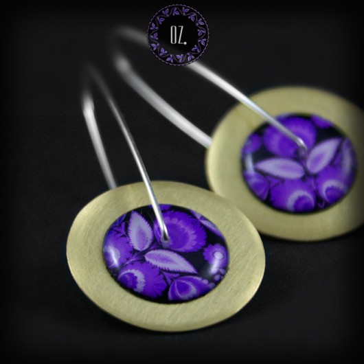 WYPRZEDAŻ: Circles Gold-Purple Folk Olga Zielińska