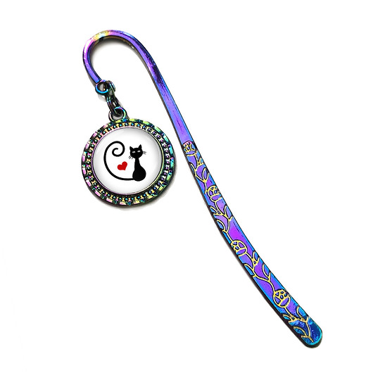 zakładki do książek Kolekcja Starlight - zakładka - kotek, serce