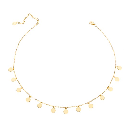 złote naszyjniki Naszyjnik choker - srebro 925 pozłacane