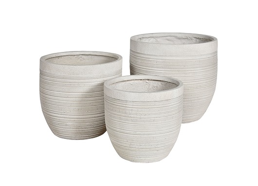 Doniczka, osłonka Modern Creme A, kremowa, 45 cm Home Design